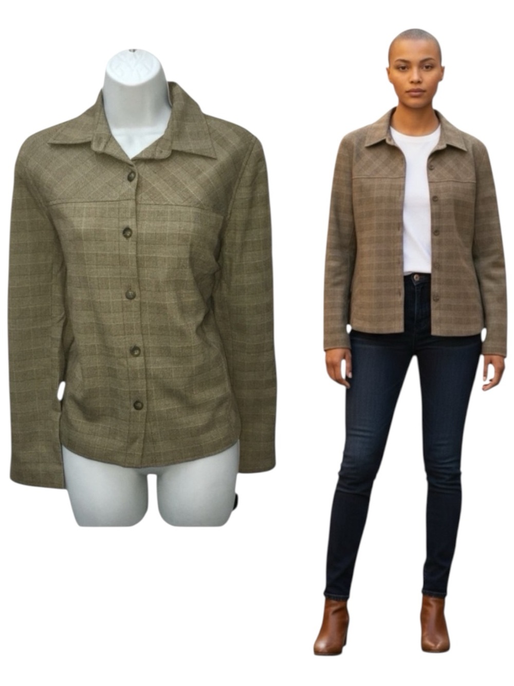 RAFAEL Sport Brown Plaid Jacket - Women’s Small - NWT